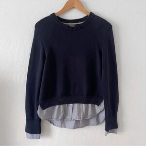 Brochu Walker | Layered Sweater Navy Blue